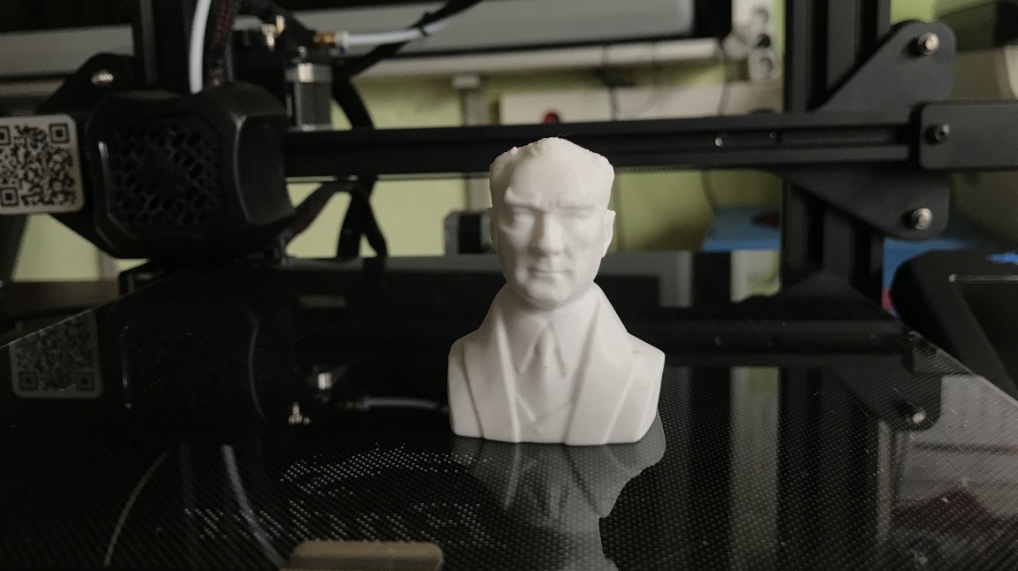 3D Yazıcımızla Yaptığımız Atatürk Baskısı